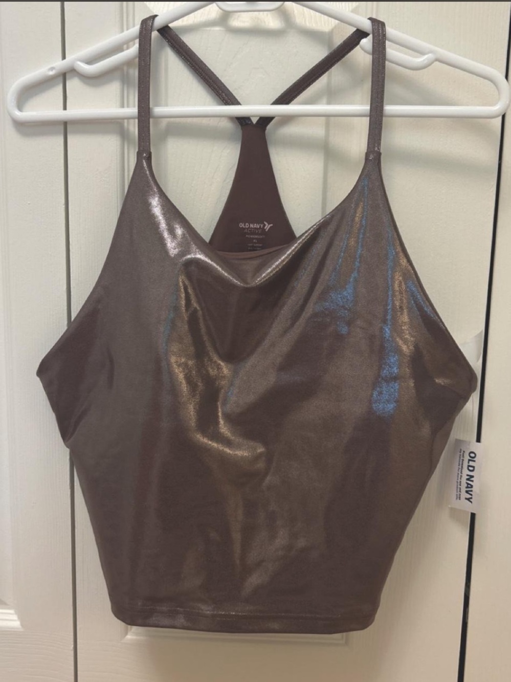 Old Navy Shimmery Brown Cropped Tank Top